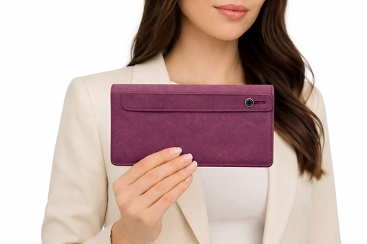 Crazy Deri Mor El Bantlı Unisex Cüzdan