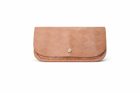 El Yapımı Hakiki Deri Kadın Cüzdan – Taba Desenli Tasarım