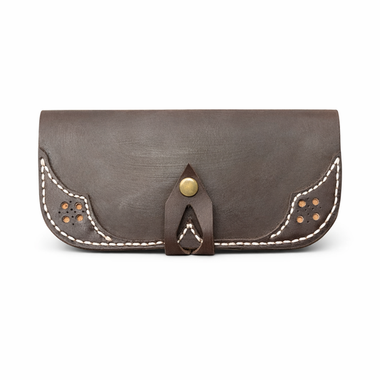 El Yapımı Hakiki Deri Kadın Cüzdan – Vintage Tasarım Kahverengi