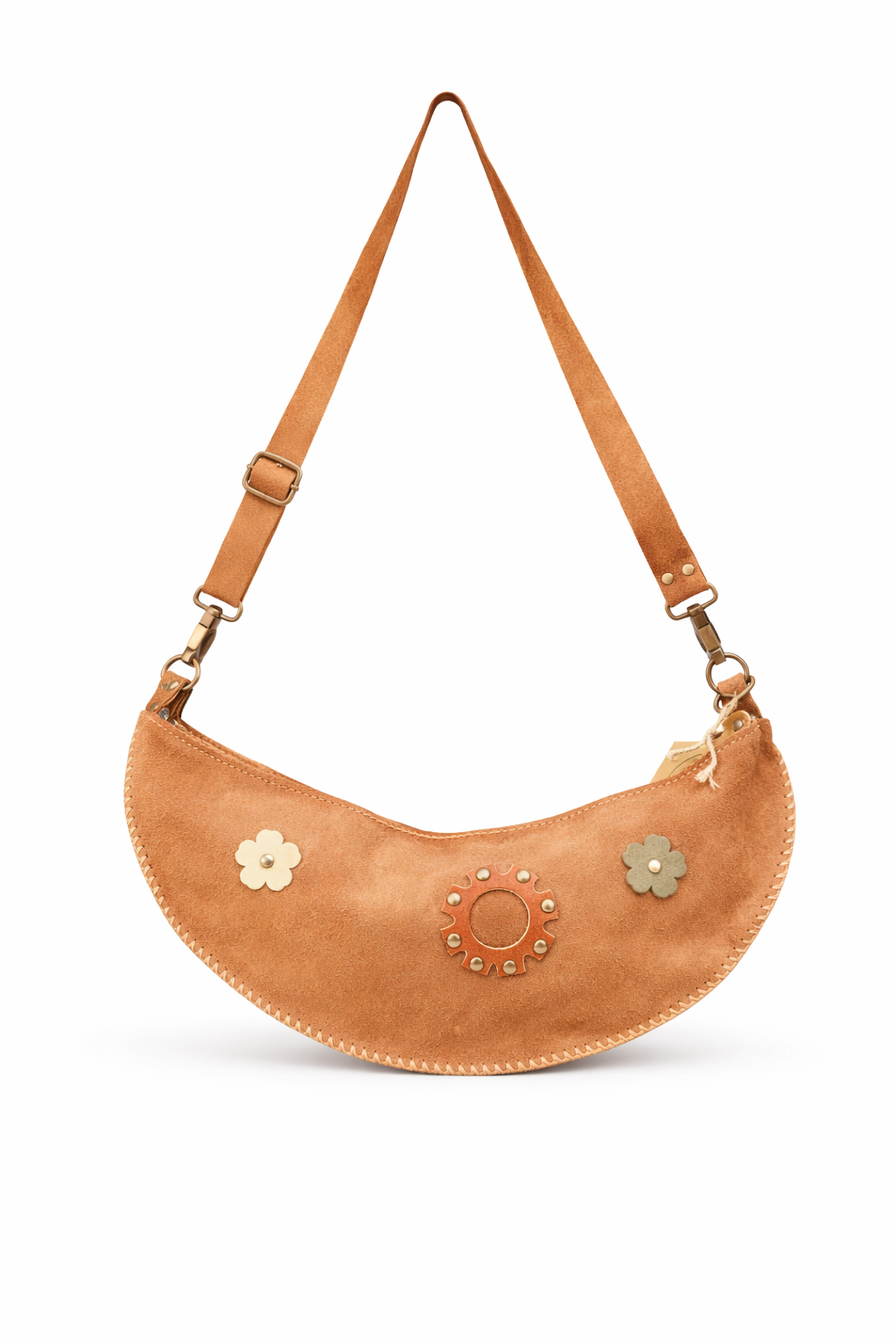 El Yapımı Hakiki Deri Boho Omuz & Göğüs Çantası