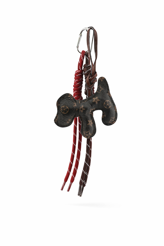 Desenli Köpek Figürlü Çanta Charmı & Anahtarlık