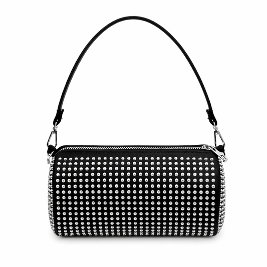 ARVEN Taş Detaylı Siyah Mini Omuz Çantası