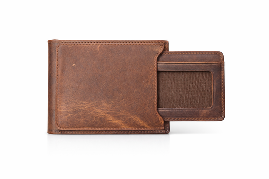 Crazy Deri Çift Parçalı Erkek Cüzdan & Kartlık