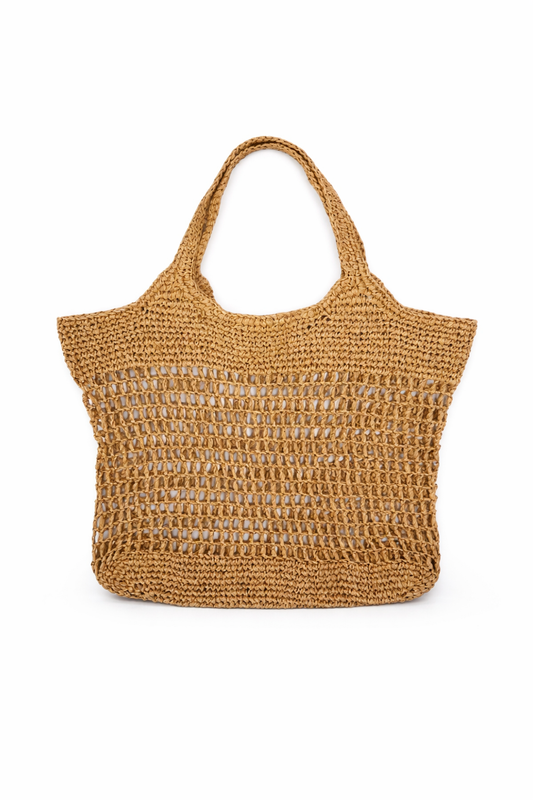 👜 Doğal Rafya El Örgüsü Plaj Çantası