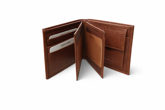 🟤 Taba Klasik Deri Cüzdan