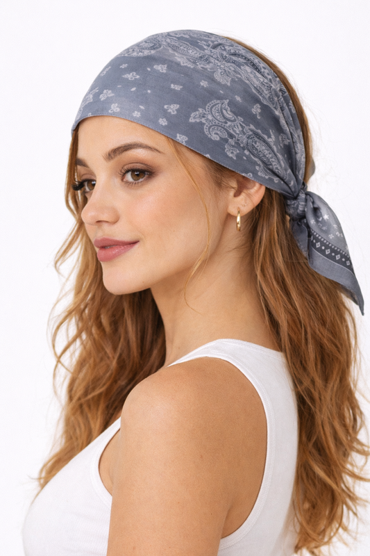 %100 Saf İpek Desenli Kadın Fular