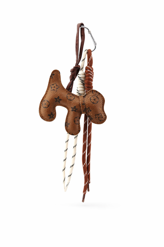 Desenli Köpek Figürlü Çanta Charmı & Anahtarlık