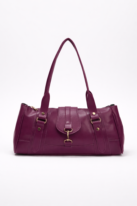 👜 Premium Kadın Omuz Çantası – Mürdüm