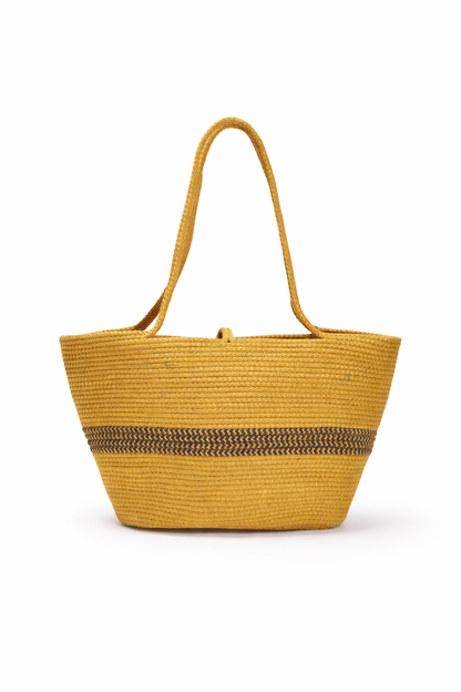 Camel Hasır Omuz Çantası – Geniş Hacimli Yazlık Tote