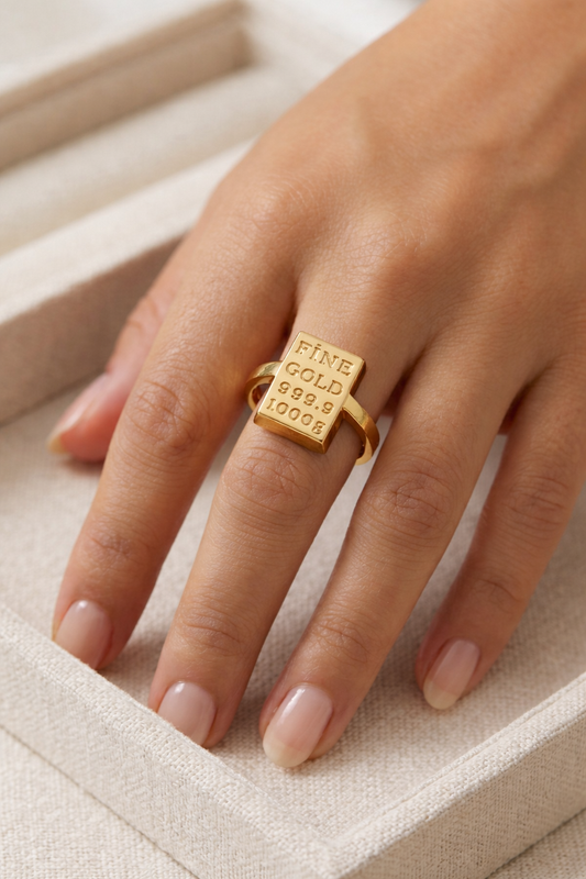 Vip Külçe Yüzük Gold