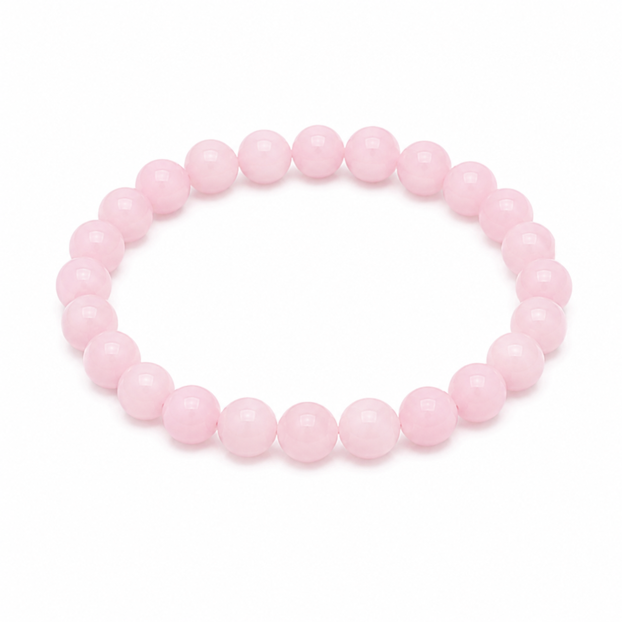 Doğal Pembe Kuvars Taşı Bileklik