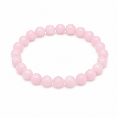 Doğal Pembe Kuvars Taşı Bileklik