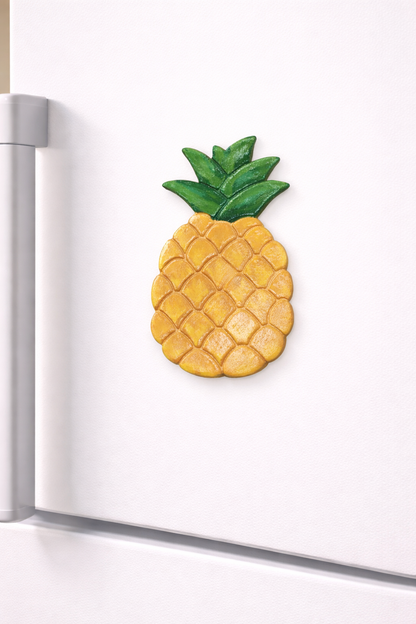 El Yapımı Ananas Tasarımlı Buzdolabı Magneti