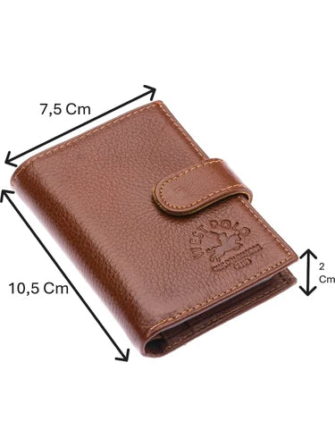Westpolo Taba Hakiki Deri Patlı Unisex Kartlık
