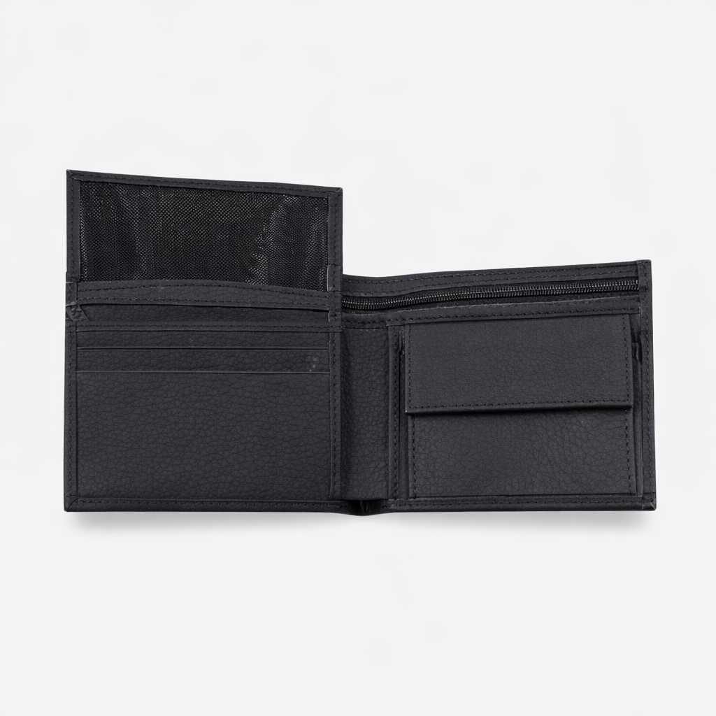 Arven Hakiki Deri Erkek Cüzdan – Siyah Klasik Bifold Model