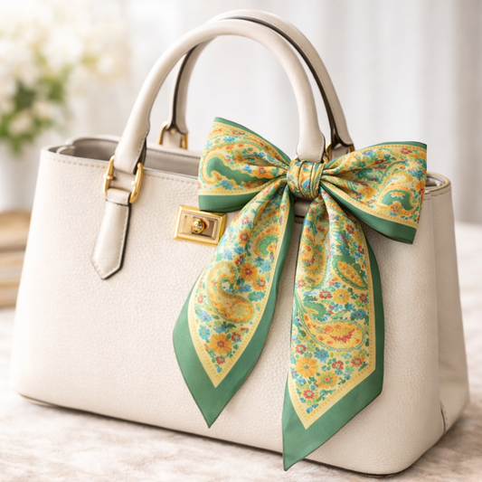 %100 Saf İpek Desenli Fular – Premium Koleksiyon